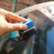 (店+)汽車去油膜海綿擦 玻璃清潔磚 清潔海綿 玻璃油膜清潔擦 玻璃油膜 油膜去除 拋光海綿 拋光棉 拋光磚 玻璃鍍膜