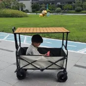 可開發票 露營推車 擺攤款 車桌兩用 折疊推車陞降款露營推車可折疊戶外手推野餐車營小拉車野營車夜市擺攤車