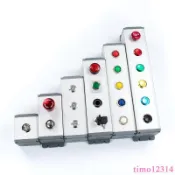 【多孔可定制】金屬按鈕盒12/16/19/22mm鋁合金防水控制急停開關盒123456孔