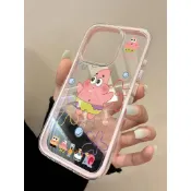 日韓 可愛呆萌派大星 適用 蘋果手機殼 iPhone 16 15 14 13 12 11 pro max 二合一 防摔殼