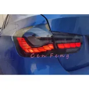 涔峰ＣＦ☆(燻黑)BMW 3系 F30 龍麟尾燈 LED 尾燈 流水方向燈 跑馬 開機動態 呼吸 318 320