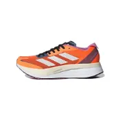 (店+)【adidas 愛迪達】GX6652 adidas Adizero Boston 11 舒適常規型剪裁 織物減震耐磨回彈 低幫 碳板 訓練長跑跑步鞋 男女同款 橙色
