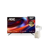 【AOC】50型 4K Google TV 智慧聯網顯示器+送九陽高速調理果汁機(H50K1)