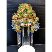 吉祥軒佛具 武盔 關公 高級手工安金紙帽 武盔 關公帽 關聖帝君 關帝爺 神明衣 神明帽