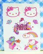 【震撼精品百貨】Hello Kitty 凱蒂貓 KITTY貼紙-紋身貼紙-魔術箱子 震撼日式精品百貨