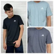 【New START精品服飾-員林】Adidas 愛迪達 三線小Logo 美版 透氣 素T 短袖上衣 短T