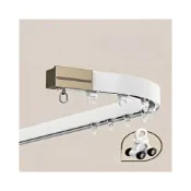 (店+)精選優品客製化🔥可彎曲靜音軌道 加厚窗簾軌道 滑軌 U型L型 鋁合金軌道 弧形滑輪 轉彎滑軌 窗簾滑軌（隨意彎限時下殺