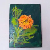Pinkoi 代購 - 油畫：萬壽菊。F4