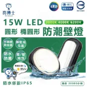 (店+)🚀亮博士 新品-曜弧15W LED 圓形 /橢圓形 防潮吸壁燈 IP65 可指撥調色 陽台燈 玄關燈 門口燈 戶外防水 燈后