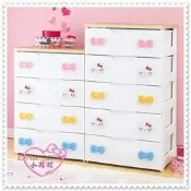 小花花日本精品♥Hello Kitty 五斗櫃/收納櫃/收納箱/玩具櫃/衣物櫃/五層櫃 現貨!(日本製)56818901