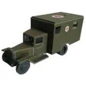1:43 蘇聯Zis-44戰場救護車 紙模型  軍車軍卡 車模 手工DIY