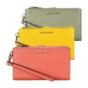 【Michael Kors】MK MICHAEL KORS JET SET系列經典LOGO牛皮/PVC手拿長夾(多款多色)