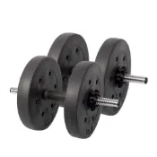 (店+)【ABSPORT】20KG 水泥槓片組合式啞鈴B款（10KG*2）／水泥槓片／啞鈴片／重量片／重量訓練／組合式槓鈴