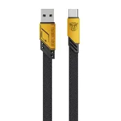【TRANSFORMERS 變形金剛】USB-A轉Type-C 編織鋅合金快速充電線 1.5公尺