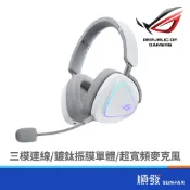 ASUS 華碩 ROG-DELTA-II 三模電競耳機(白) 