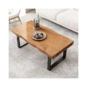 (店+)靈感家居 茶幾客廳傢用小戶型60cm高茶幾餐桌兩用可喫飯長方形大闆鬆木茶桌 桌子 實木桌 原木桌
