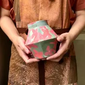 矮仙丹拼貼矮花器