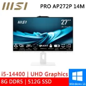 【蝦皮直營】微星PRO AP272P 14M-633TW 27型 白i5-14400 AIO一體式電腦 現貨 廠商直送