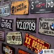 復古車牌 車牌 鐵皮畫 鐵牌 裝飾品 工業風車牌 復古車牌 鐵皮畫工業風酒吧牆面裝飾 創意牆壁個性掛件