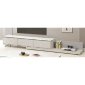 (店+)【新荷傢俱工場】26T 093 濱海白榆木岩板伸縮電視櫃 梧桐白電視櫃 6尺長櫃  10尺伸縮電視櫃