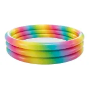 (店+)【INTEX】漸層彩虹圓形充氣泳池168x38cm 581L-適2歲+(58449)