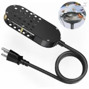 Toyutw)戶外鳥浴除冰器冬季 200W 池塘除冰器壓鑄鋁熱水器加熱恆溫控制,帶自動關閉功能,適用於家禽飲水器庭院 G