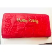 HelloKitty 紅色真皮長夾 可議價