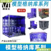 ⌛️台灣出貨 模型展示背景 LED燈光版格納庫機巢 模型手辦拼裝展示場景 基地背景板 模型展示臺 展示場景 微縮場景展示