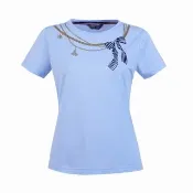【PLAYBOY GOLF】女款蝴蝶結抗UV短袖圓領T恤-藍(吸濕排汗/高爾夫球衫/KA25131-55)