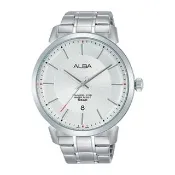 【ALBA】送禮首選 石英男錶 不鏽鋼錶帶 銀白 防水50米 日期顯示(AS9E65X1)