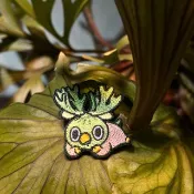 躲貓貓鹿刺繡徽章 亞猴鹿角蕨別針 觀葉植物 療癒 植物插畫 讓植