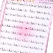 【品質驗證】免膠小水仙下睫毛四大美人昭君自然單簇透明梗媽生假睫毛化妝師用