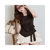 (店+)one after another NICE CLAUP 風衣風格層疊洋裝