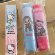 2.超商7-11限定聯名kitty&open醬折疊雨傘（粉藍）（粉紅）（斑馬紋）