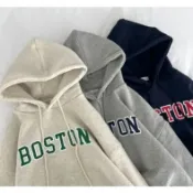 【MasCool】正韓 BOSTON帽T 刷毛帽T 短版帽T 帽踢 內刷毛 鋪棉 帽TEE 連帽踢 寬鬆 韓國