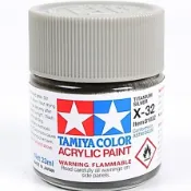 【現貨】TAMIYA 田宮 81532 模型 耗材 水性漆 X-32 亮光 鈦銀 10ml