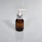 ≡☆包裝家專賣店☆≡瓶瓶罐罐   銀壓頭 嘟嘟瓶  PP壓頭/玻璃身  尺寸：45*117mm  容量：60ml
