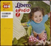 【小如的店】好市多線上代購~歐洲 LIBERO 麗貝樂 敢動褲7號XXL-褲型紙尿布/紙尿褲(36片*2包*2箱)