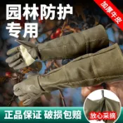 園藝手套 防刺防水防紮 農用手套 防割手套 牛皮防護防刺手套園林園藝修剪玫瑰月季摘花椒刺剝板栗子防滑防扎