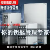 解憂雜貨鋪 【台灣公司 超低價】鑰匙箱管理盒壁掛式房產中介汽車鑰匙柜管理柜密碼鎖匙收納盒掛墻