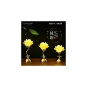 (店+)純銅led七彩水晶蓮花燈 供觀音燈 供燈 長明燈 神明燈 佛燈 佛具 神明用品百貨 神桌燈 祖先燈 供佛燈 佛前財神