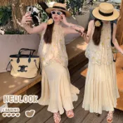 8392名追蹤用戶💥 孕婦套裝 兩件式 天絲碎花 掛脖上衣+半身裙 夏季 顯瘦 氣質 洋裝式 媽媽裝 大尺碼
