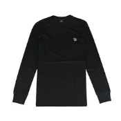 Paul Smith 經典刺繡彩色斑馬小LOGO棉質長袖T恤(男/黑)