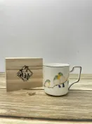 古瓷堂日本回流瓷器 日本九谷燒青郊繡眼鳥馬克杯 附精緻禮盒 手工陶瓷杯 獨特工藝 收藏級茶具 辦公室下午茶 質感生活小物