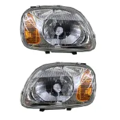 卡嗶車燈 適用於 Nissan 日產 MARCH 1999-2004 歐規專用 電鍍 原廠型 玻璃大燈 台製 現貨