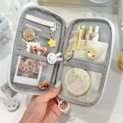 免運💥筆袋 鉛筆盒 日系奶油白燒餅筆袋 多功能痛包文具收納袋 學生隨身便攜簡約大容量鉛筆盒 學生文具 收納盒 韓系筆