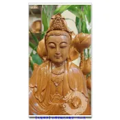 【九龍佛具】觀世音九品 蓮花觀音 觀音媽 觀音佛祖﹝台灣肖楠一尺三 高﹞佛像神桌佛桌佛櫥佛聯神明彩公媽龕佛俱用品@板橋