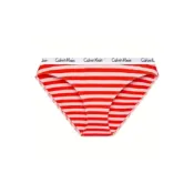 (店+)【CALVIN KLEIN】CALVIN KLEIN 條紋三角中腰舒適內褲 男款 1條裝 紅色