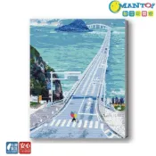 (店+)【Manto】絕美角島大橋-台灣製DIY數字油畫|超取專用大小