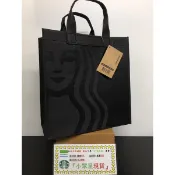 星巴克 絕版雙面女神 黑色皮革中禮袋提袋 金棕皮革NEW SIREN中禮袋提袋 黑NEW SIREN中禮袋提袋